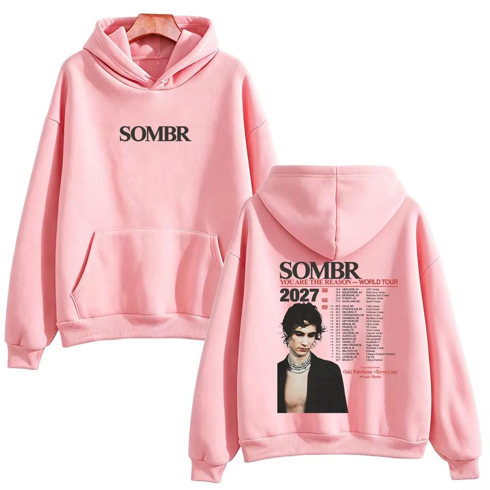 Hot Sale Sombr Youare The Reason World Tour 2026-2027 Merch Hoodie Y2K Men Women Fashion Vintage Printed Sweatshirt Trendy Streetwear for Daily Looks