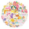 50 Pcs/Set Easter Stickers Cartoon DIY Waterproof Self-adhesive Great Stickiness Anti-slip Removeable Guitar Diary Scrapbook Laptop Skateboard Decals