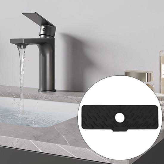 Силиконовый коврик для раковины Быстросохнущий коврик Защита от брызг на кран Водосборник Коврик против брызг для кухни ванной
