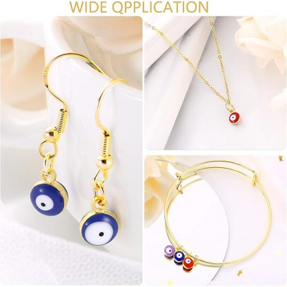 10/20/30 шт. Бусины от сглаза, разноцветные плоские круглые бусины от сглаза, турецкие бусины, разделительные бусины, сделай сам, браслет, серьги, ожерелье, поделки