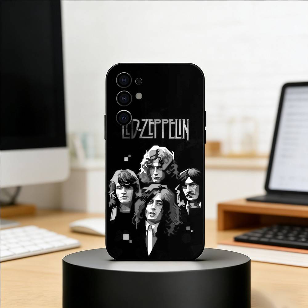 Rock L-Led Z-Zeppelin Band Phone Case For Samsung S25,S24,S21,S22,S23,S30,Ultra,S20,Plus,Fe,Soft Silicone Black Cover