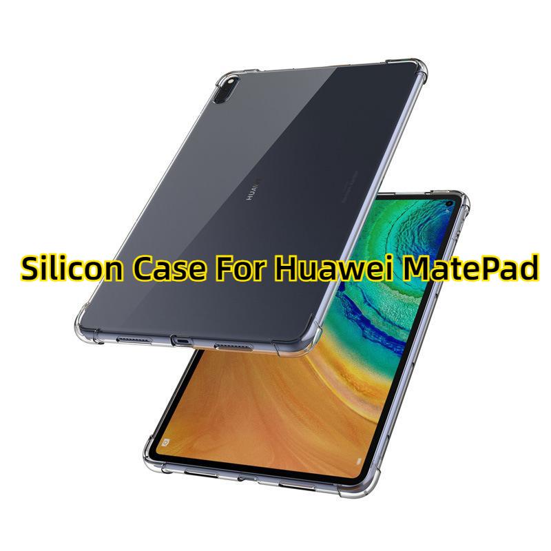 Силиконовый чехол для Huawei MatePad T5 10 9,6 M3 M5 Lite 8,0 8,4 10,1 10,4, прозрачный чехол, мягкая задняя крышка из ТПУ для планшета