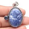 Pendant Blue Sodalite TanzaniteGemstone Valentine'Day Gift Silver Jewelry 2"