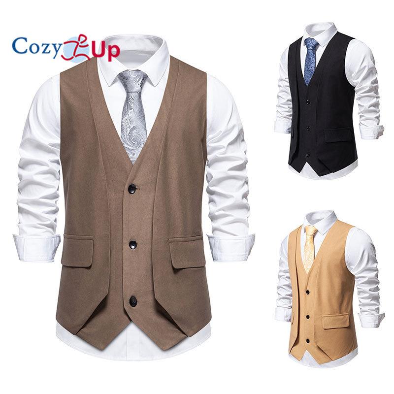 Уютный мужской формальный модный жилет, многослойный жилет, деловой костюм, жилеты для свадьбы