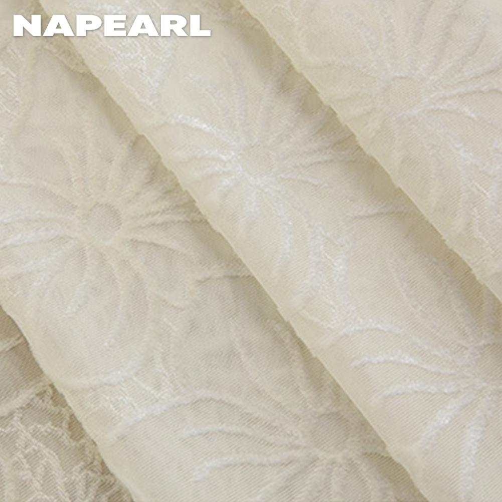 1 шт. NAPEARL Cherry Blossom Pattern жаккардовый белый тюль полупрозрачная прозрачная занавеска для гостиной спальни балкона окна домашнего декора