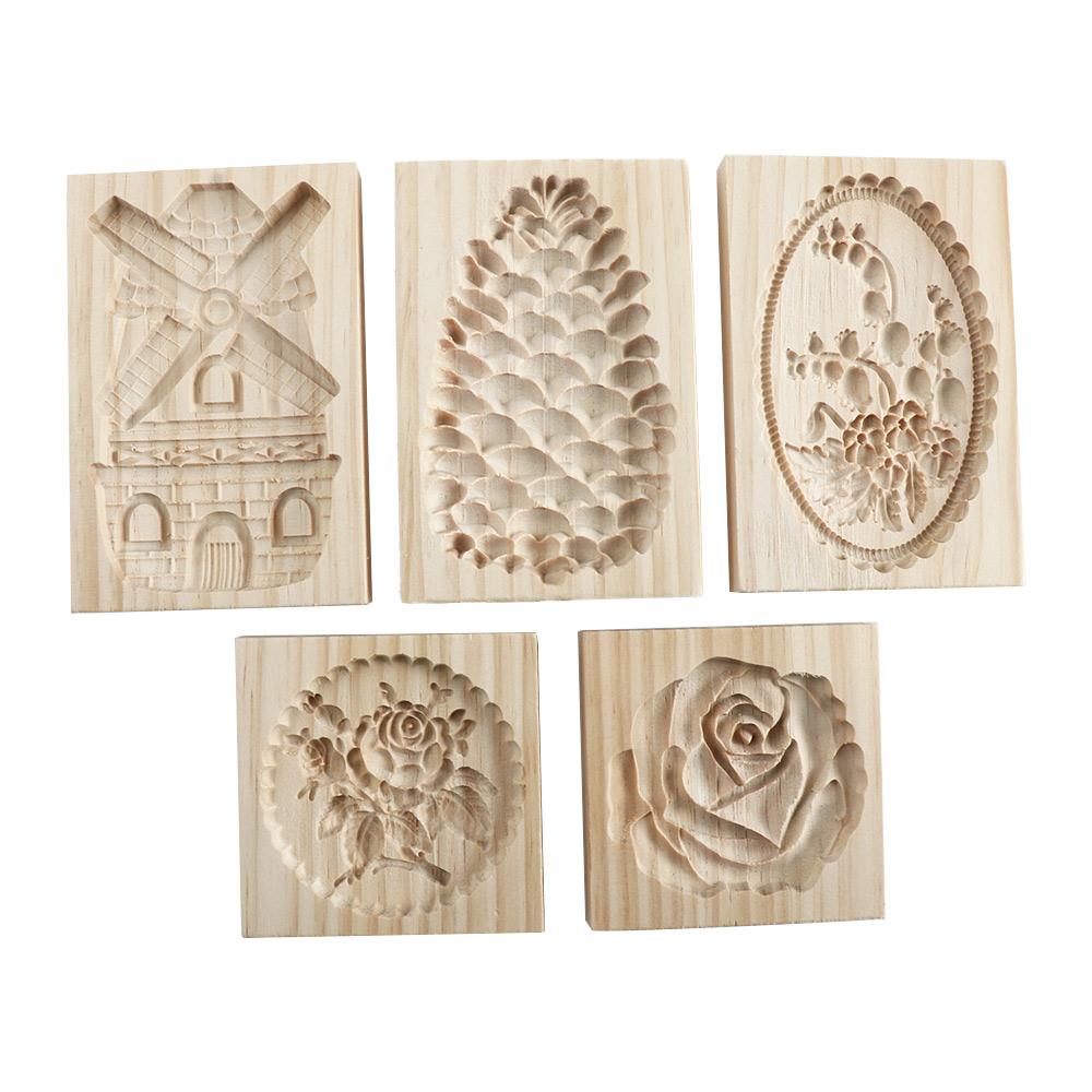 Biscuit Making Household Cake DIY Baking Mould Kitchen Accessories Cookie Stamp Wooden Cookie Mold