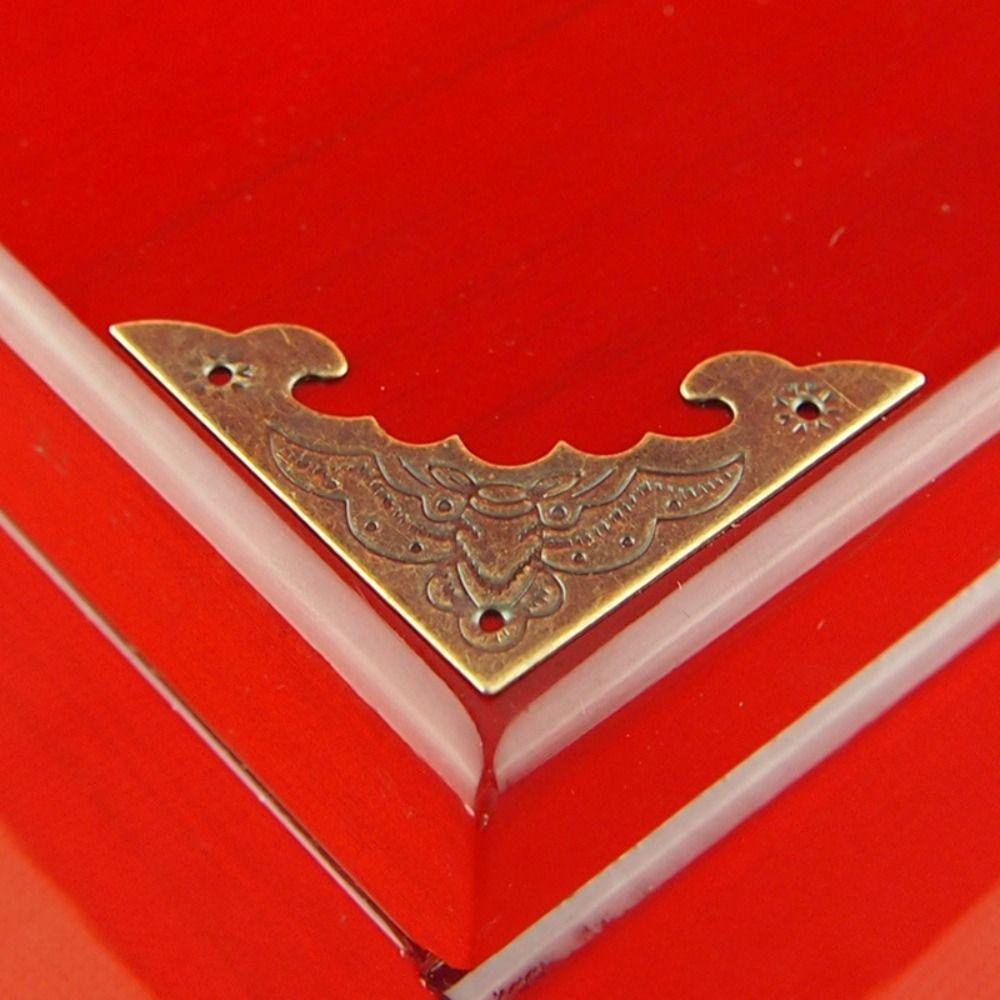 Wooden Box Jewelry Box Flower Pattern Corner Foot Corner Brackets Protect Cover Corner Protector