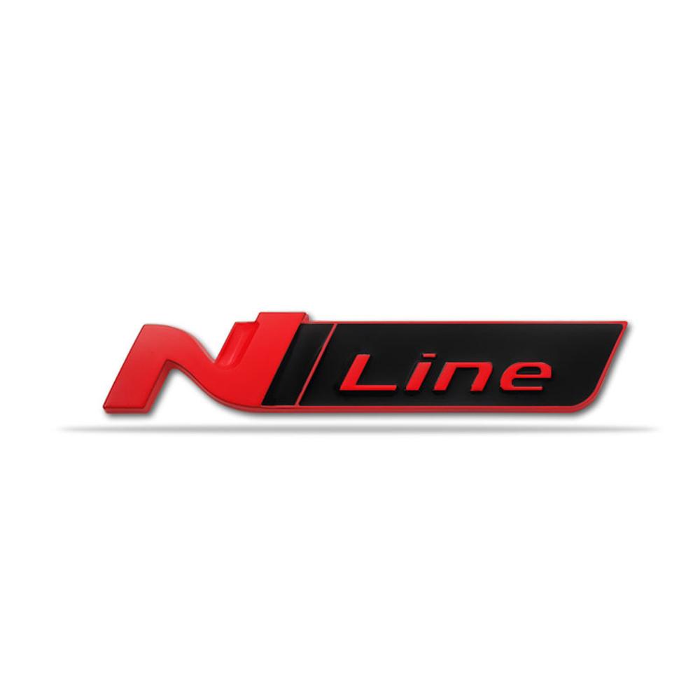 CMQW3 Car 3D Metal Sticker For Hyundai Avante Elantra N Sonata N Line Veloster KONA i30 Fastback Trunk Badge Fender Trim Logo Decorate