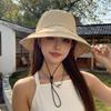 Windproof Rope Quick Drying Fisherman Hat Wide-Brim Foldable Sun Hat Sunshade Bucket Hat  Travel
