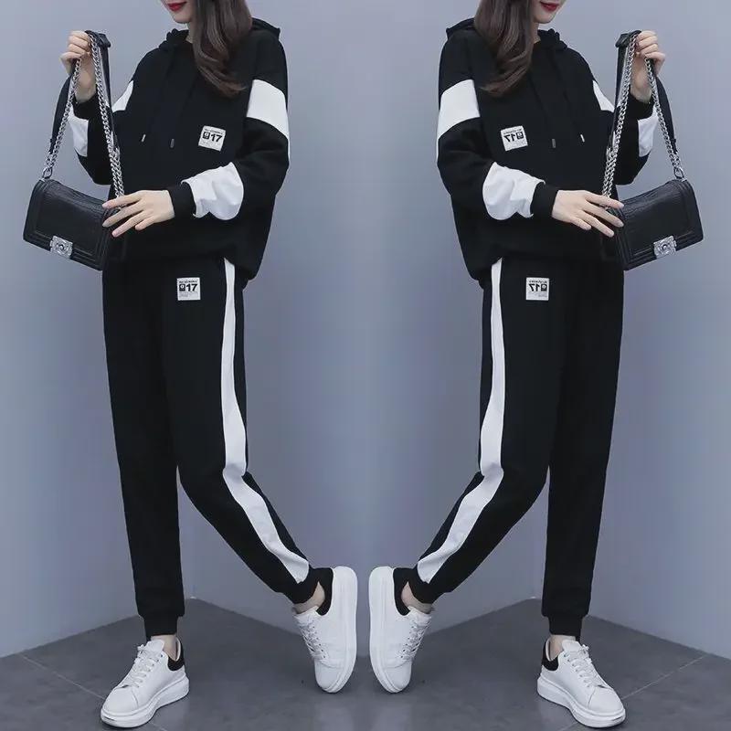 Женский свободный повседневный костюм-двойка в корейском стиле 2022 года — модный и зрелый