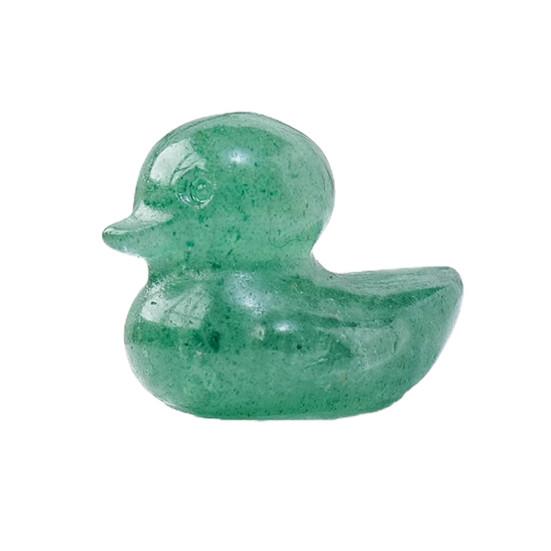 Милый орнамент в виде утки из натурального камня, положительная энергия исцеления, красочная маленькая вырезанная вручную утка, фигурка животного, статуя, украшение для рабочего стола, день рождения