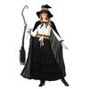 Хэллоуин новый взрослый маг ведьма игра черное платье с накидкой костюм одежда для выступления