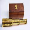 15 Cm Brass Victorian Telescope – Nautical Design with Wooden Box, Perfect for Bird Watching, Trekking, and Collecting