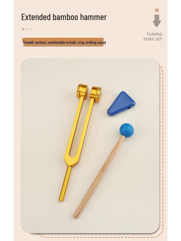 Aluminum Tuning Fork Set: Colored Eight-piece Sound Therapy with Wooden Gift Box