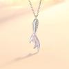 New 925 Sterling Silver Women Necklace Fashion Simple Fish Tail Pendant Beautiful Micro-set Zircon Clavicle Chain Jewelry Gift