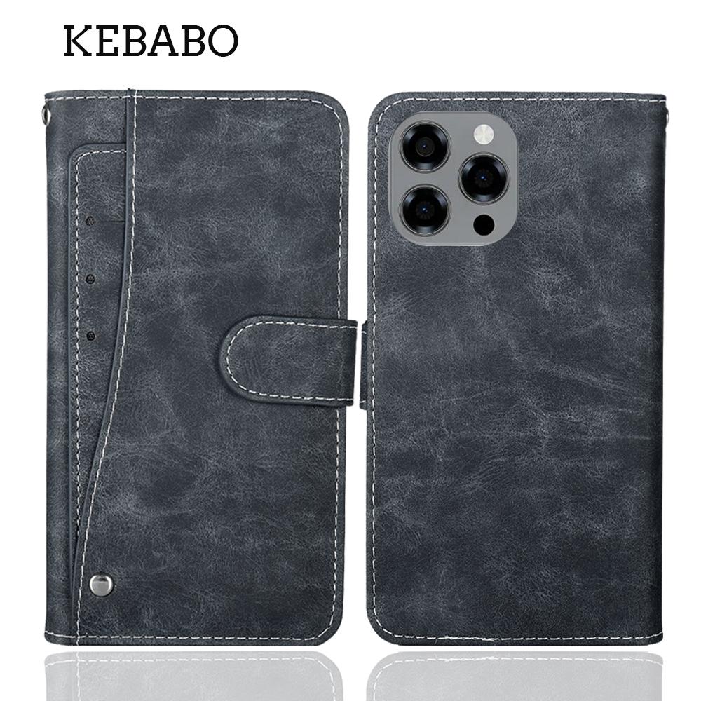 Leather Wallet Doogee Note 58 Pro Case 6.75" Fashion Luxury Protective Customize Cover Phone Card Wallet Card Book Style