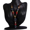 Colorful Adjustable Retro Irregular Ceramic Beads Neckalce Antique Jewelry for Women
