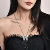 Butterfly Pull Necklace Female Niche Sweet and Cool Design High-end Feeling Light Luxury Commuting Accessories