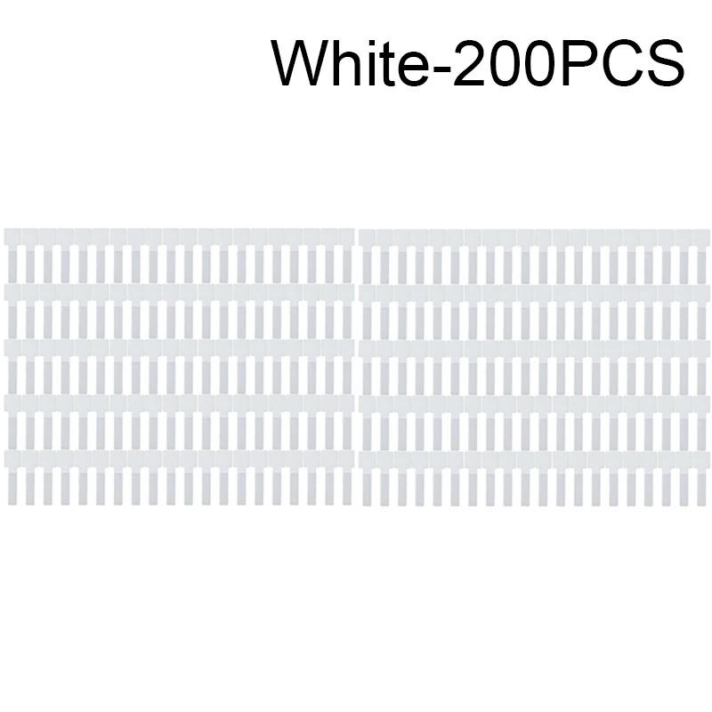 200PCS Self Adhesive On Wall Mounted Desk Reusable T-Type Cable Cord Organizer Nylon Hook Loop Wrap Bundle Data Cable Tie Wire