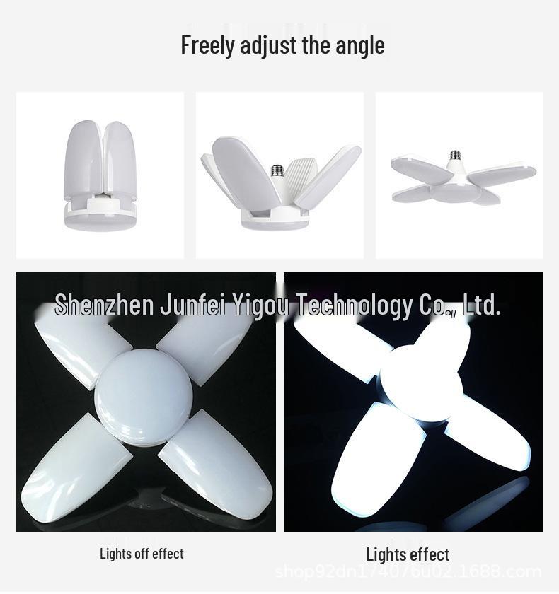 Складная светодиодная лампа-НЛО в форме листа - E27 28 Вт, горячо продаваемая за рубежом.