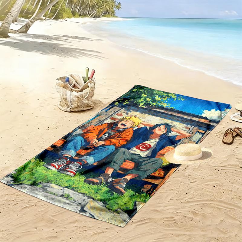 naruto Beach Towel Suitable for Travel, Outdoor Activities, Swimming Pools, Yoga, Surfing, Camping, Hiking, Gym
