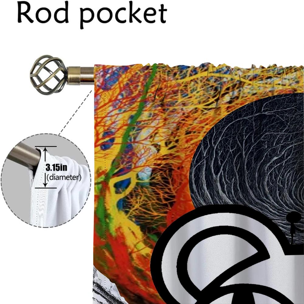 Тюль Radiohead для спальни, гостиной, занавески для украшения кухни на Хэллоуин, занавески для камеры, домашний интерьер, 2 шт.