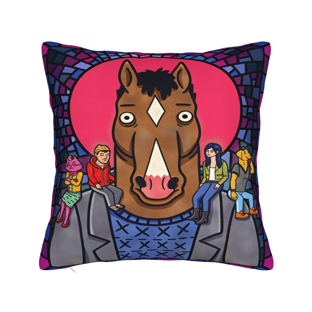 Аниме Наволочка B-BoJack H-Horsemans Мягкая Наволочка Для Дивана Кушетки Кровати Гостиной Милые Смешные Наволочки