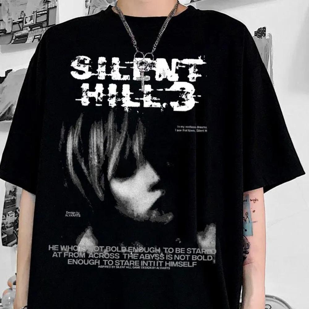 Ретро футболка Silent Hill 3 Ретро игрок в хоррор-игры мужская футболка 100% хлопок свободного кроя повседневная одежда для пар мужчин