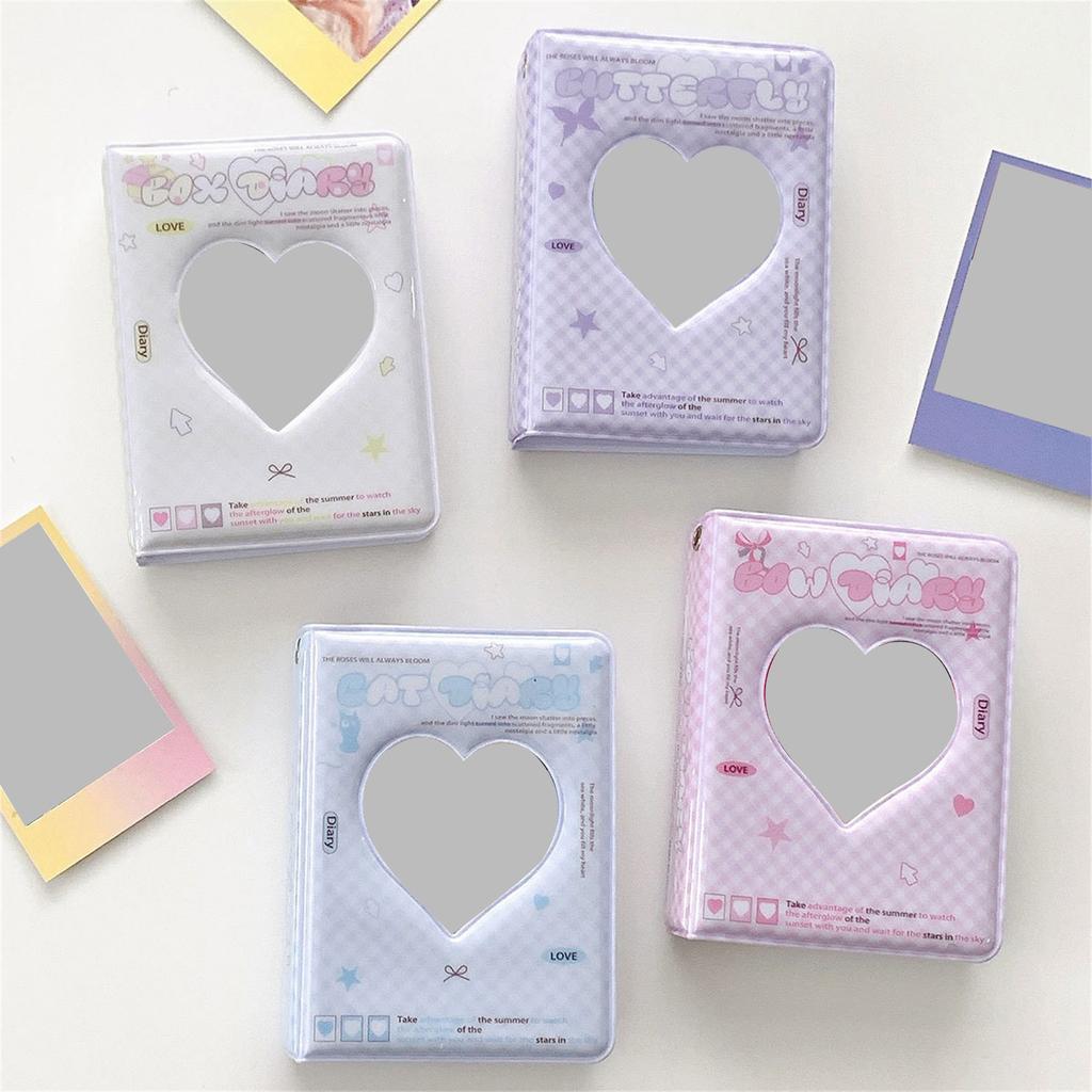3-дюймовый мини-фотоальбом с дизайном в форме сердца, держатели для карточек с 40 карманами для поклонников Kpop Idol и любителей фотографии в подарок