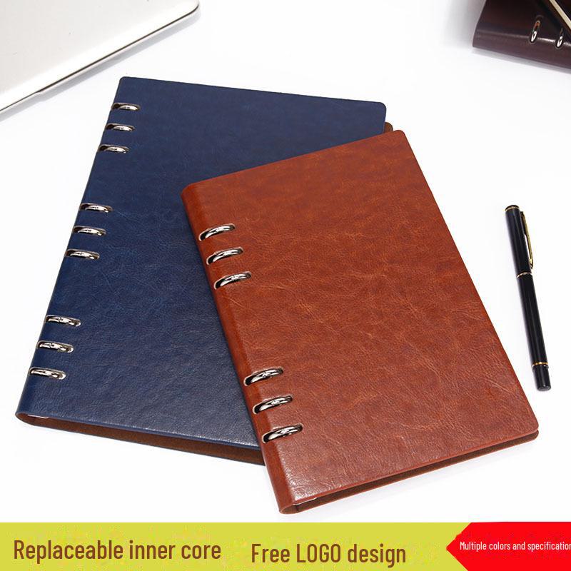 Spot A4 Thick Business Hollow Loose-Leaf Notebook – Customizable Logo, Student Diary, Simple Notepad