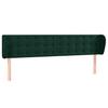 Headboard with Ears Dark Green 163 x 23 x 78 88 cm Velvet