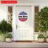 2D плоский 20*20 см 1 шт. Бог благословит Америку приветственная вечеринка знак декор подвесные принадлежности, флаг США и узоры звезд хорошее качество деревянные подвесные декоративные принадлежности