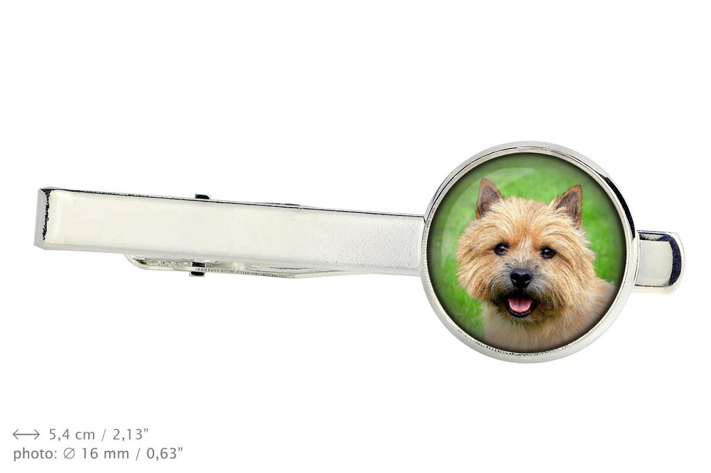 Norwich Terrier - cufflinks and tie with your photo, a suit decoration, men's jewelry from the Art-Dog brand.