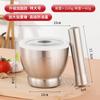 304 Stainless Steel Mortar Pestle Set Garlic Grinder Herb Crusher Spice Pill