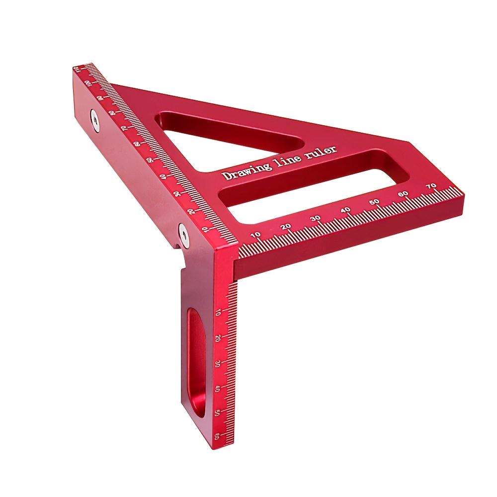 Прочный металлический Т-образный угольник с углами 45° и 90° - Прецизионный разметочный инструмент для деревообработки, черчения и строительства, Деревообрабатывающий Т-образный угольник