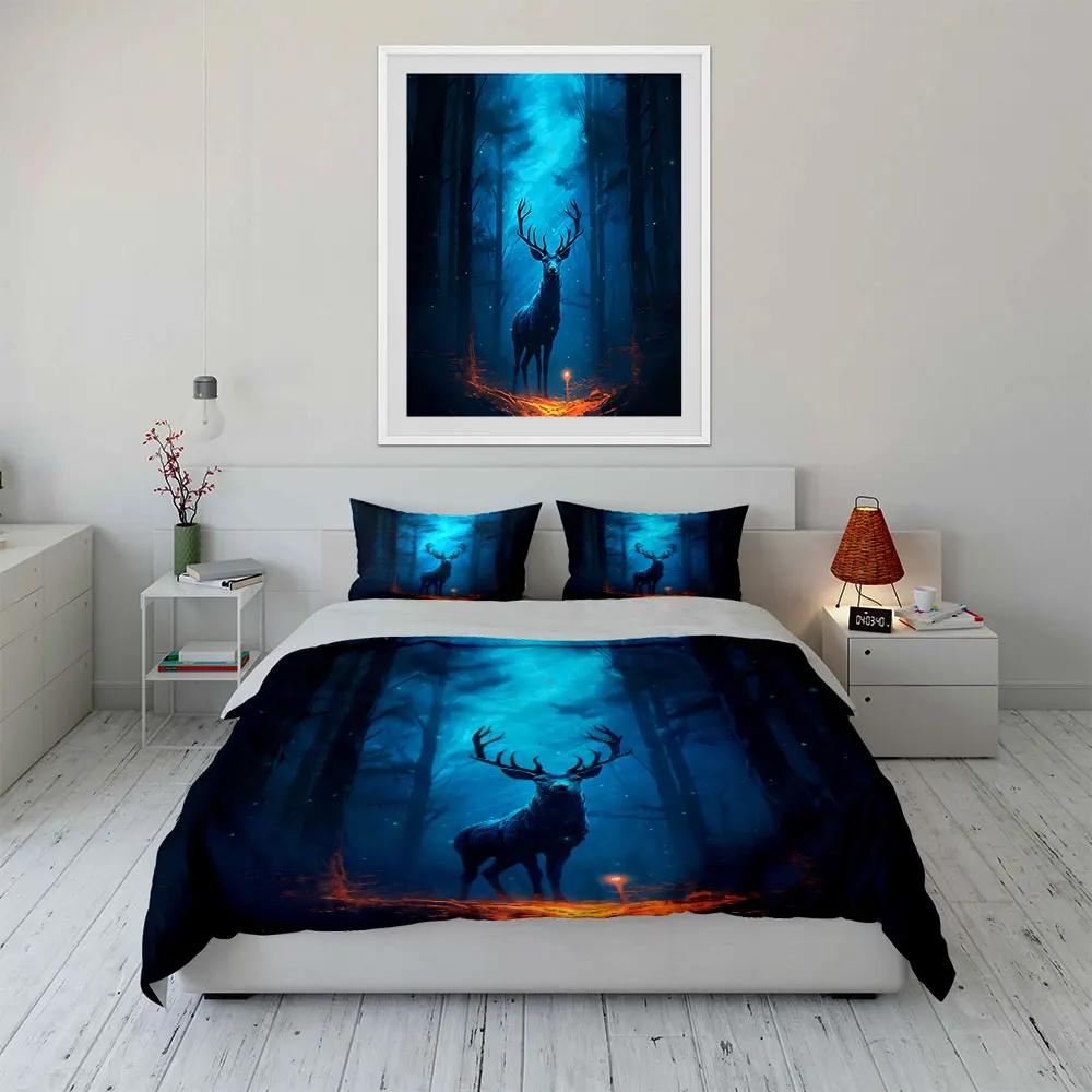 "Forest Deer Art Set Decor" Soft Comfortable Duvet Cover Bedding Set Included 1*Duvet Cover & 2*Pillowcases gift