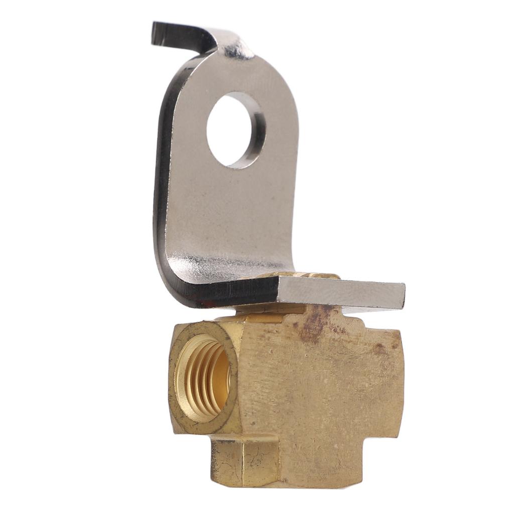 3 Way Brake Line Tee with Mounting Bracket 3 8in‑24 Threads Ports Inverted Flare Fittings for 3 16 Inch Tube