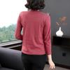 T-shirt Women's Long-sleeved Spring and Autumn Middle-aged Top Large Size Loose Thin Bottoming Shirt