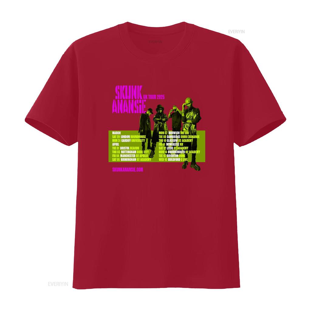 Skunk Anansie Band UK Tour 2025 T Shirt Full Size S 5XL vintage Washed Top For Everyday Wear Unisex Stretched fashion