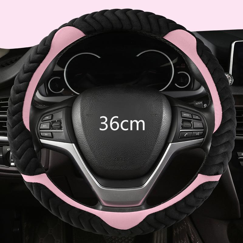 D/O Shape 36cm Car Steering Wheel Cover Plush for Honda Civic Ciimo Jade SUZUKI Alto LINGYANG NISSAN Juke Toyota Aqua Prius