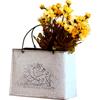 1Pc Make Old Flower Arrangement Iron Flower Pot Vase Iron Bag Courtyard Flower Bucket Ornament Flower Pot Decorate