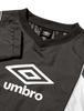 Umbro Подростковый ветрозащитный водоотталкивающий тренировочный топ для футбола, черный/серебристый, размер 140