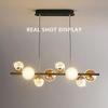 Nordic Restaurants Light Luxury Chandeliers Three Color Dimming Creative Lighting Fixtures Bar Dining Table Pendant Lights