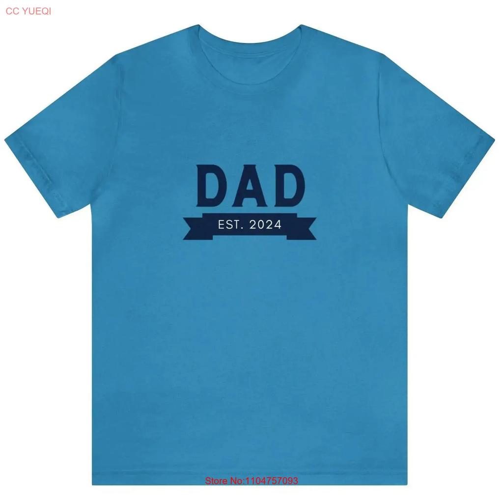 Dad Established 2024 T Shirt Est For Father Vintage Breathable Graphic Unisex Comfortable Soft Homme Versatile