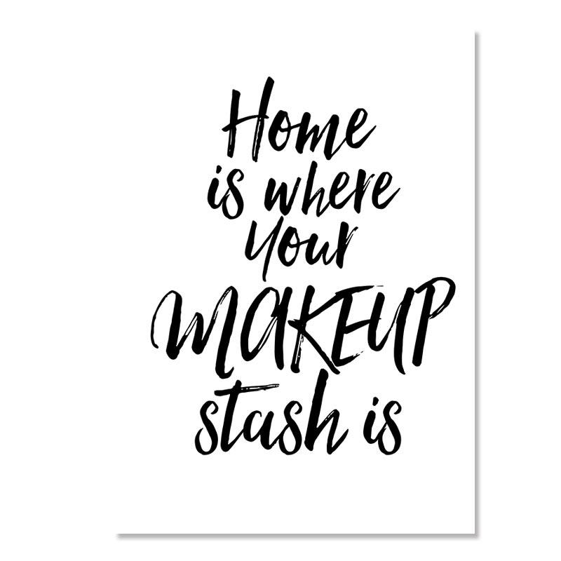 Модный макияж, холст, картина, брови, ресницы, губы, лак для ногтей, настенный художественный постер, салон красоты, декор для спальни для девочек, изображение