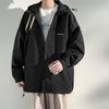 Мужской Модный Ветрозащитный Плащ с Капюшоном Высокого Качества - Весенне-Осенний Универсальный Свободный Крой для Пар