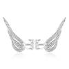 Серьги-гвоздики Huitan Dazzling Angle Wings для женщин с микро-паве CZ, простые стильные женские серьги для повседневной носки, модные украшения для вечеринок