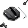 YUHENGCT Motorcycle Side Stand Plate Universal Alloy Stand Plate Anti-Slip Extension Foot Brace Kickstand