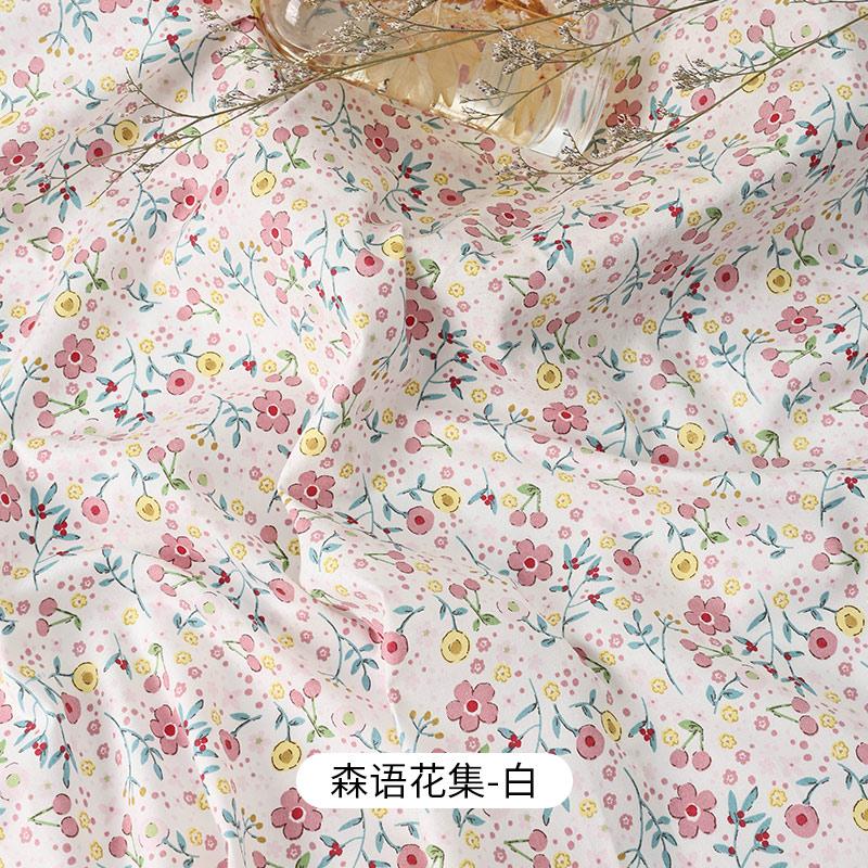 0,5 м/2 м Ткань из чистого хлопка в деревенском стиле с мелким цветочным принтом для шитья платьев, декоративная ткань, ткани для одежды ручной работы DIY