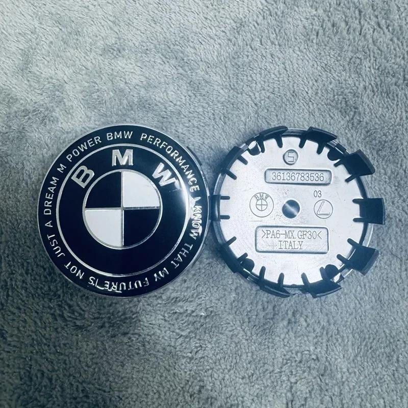 BMW GROUP 4Pcs 56MM 68MM Car Wheel Center Hub Cover Caps BMW M M5 E39 E46 E60 E90 F01 F10 F30 G01 G20 G21 G30 G11 F15 X5 X3 1 bwlk60